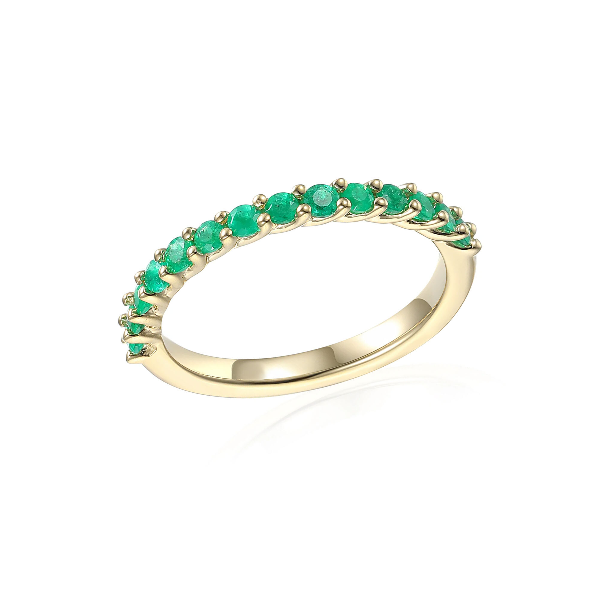 9ct yellow gold emerald eternity ring | Jamieson & Carry - Jamieson & Carry
