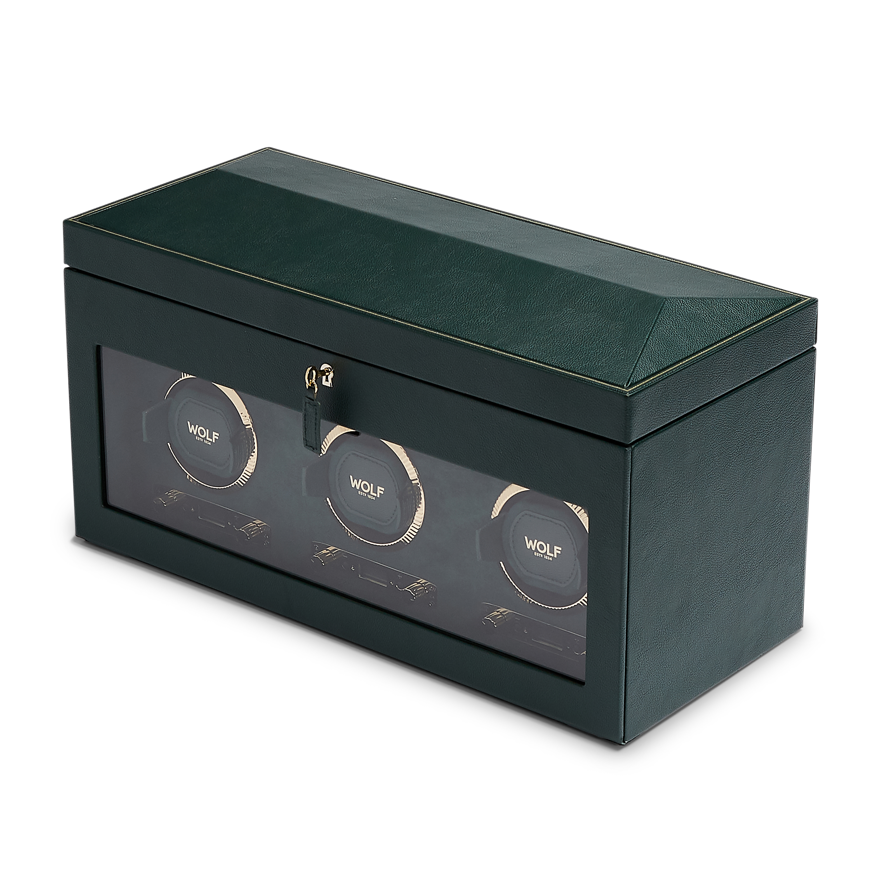 British Racing Green triple watch winder | Jamieson & Carry